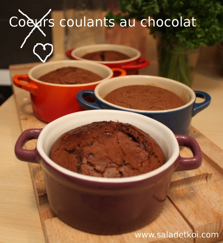 coeurs coulants au chocolat