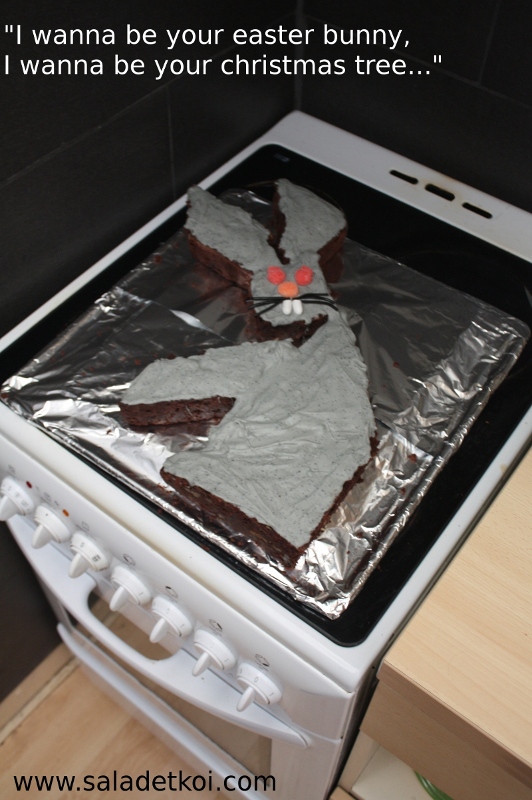 Gâteau Lapin Brownie au chocolat